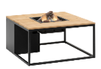 Cosiloft 100 black frame / teak top