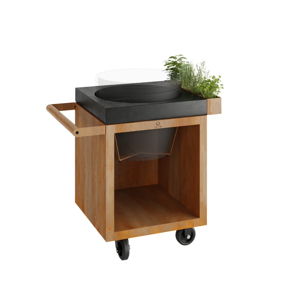 [Ofyr- O-K-T-65-PRO-CC-TB] OFYR Kamado Table Corten 65 PRO Béton