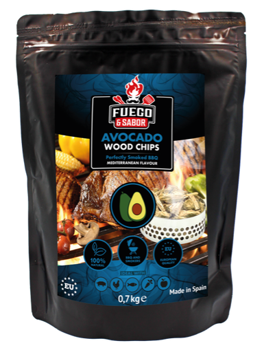 [Fuego-F&S_E3-01-0.7K] Fuego Avocado Wood Smoking Chips Nº3, 700Gr