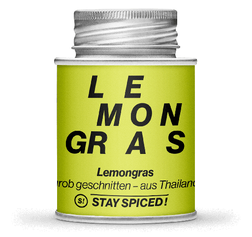 [StaySpiced-50136xM] Lemongras - Zitronengras - grob-geschnitten - thailändisch, 170ml Schraubdose