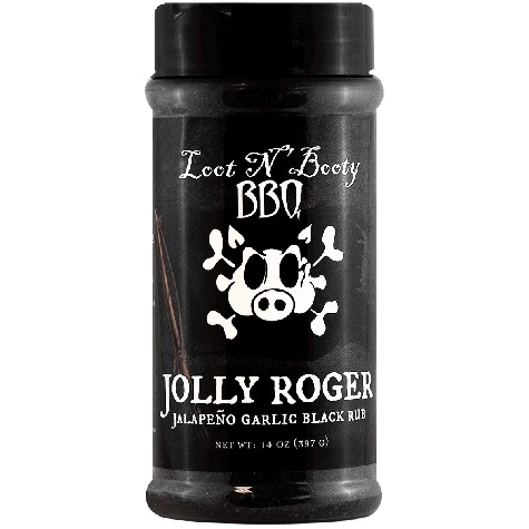 [LootNBooty-147785] Loot N' Booty Jolly Roger Jalapeno Garlic Black Rub 397 g