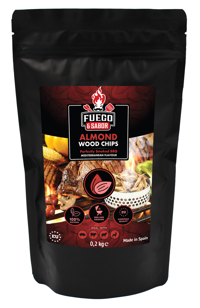 Fuego Almond Wood Smoking Chips n°3, 200Gr