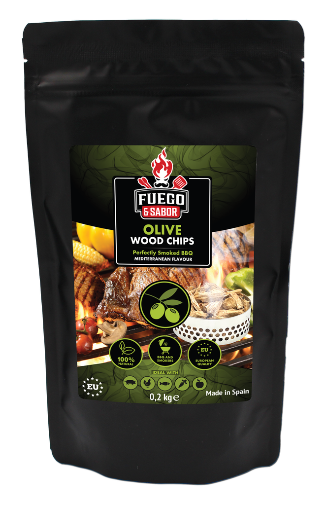 Fuego Olive Wood Smoking Chips n°3, 200Gr