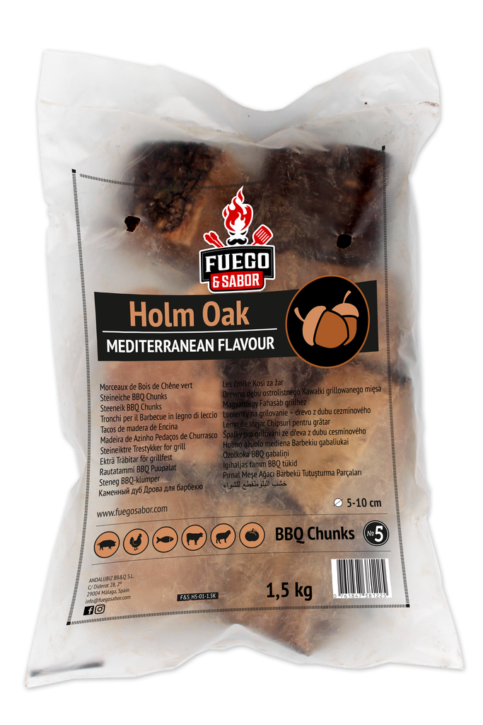 [Fuego-F&S_H5-01-1.5K] Fuego Holm Oak Chunks No5, 1.5 kg