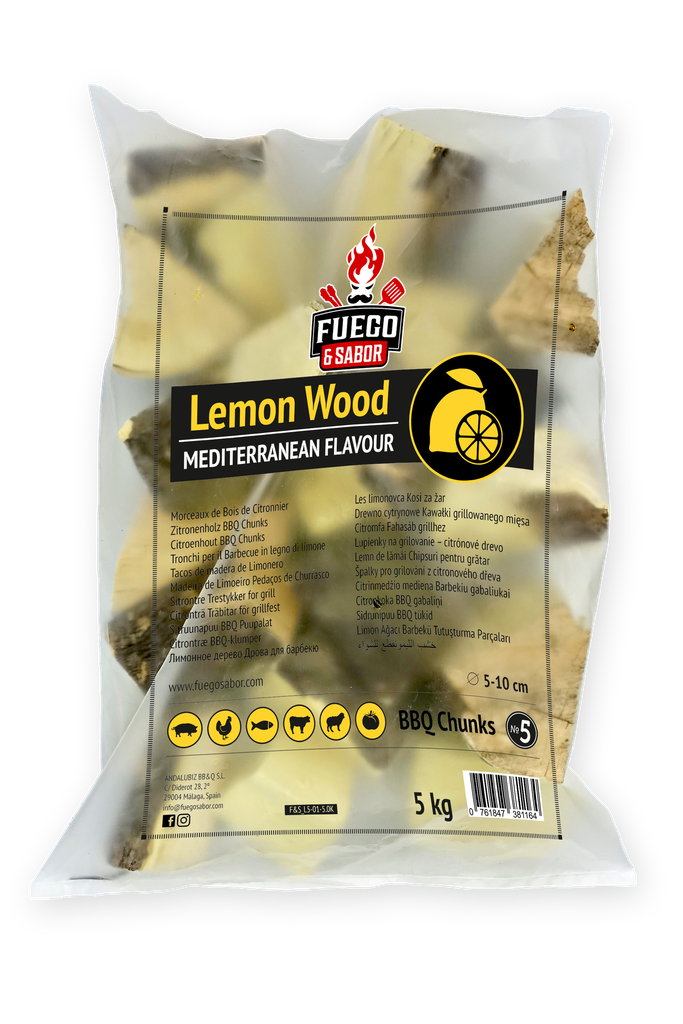 Fuego Lemon Wood Chunks No5, 1.5 kg