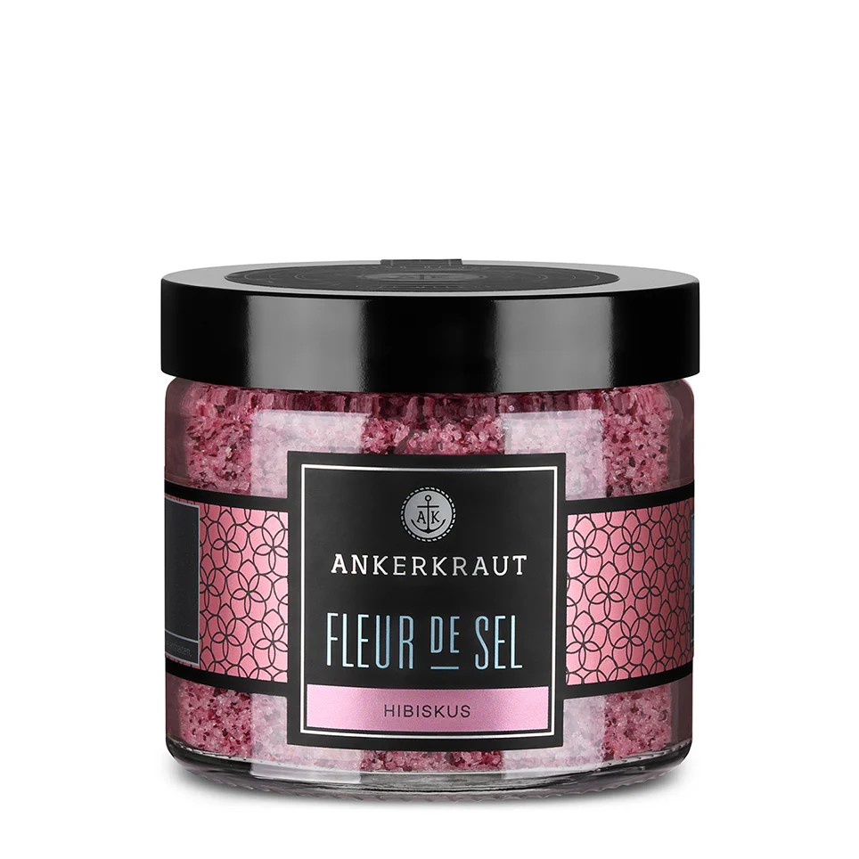 [Ankerkraut-4062988015885] Fleur de Sel Hibiscus, 160g im Tiegel