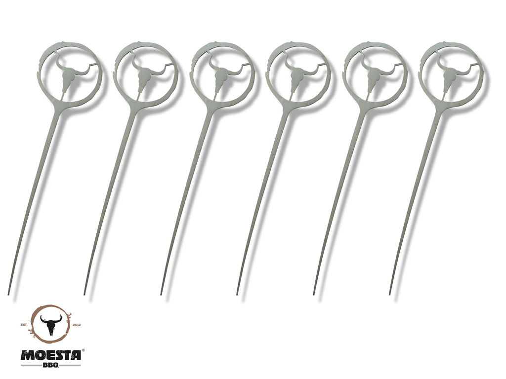 BurgerSpieß: 6er Set Edelstahl
