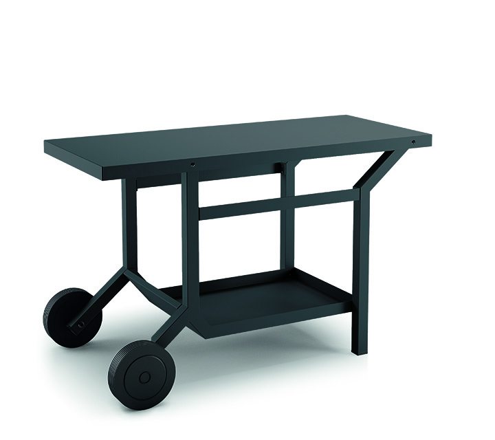 Forge adour Table roulante Noir Acier