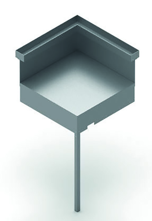 Forge adour support d'angle fermé nr-gris