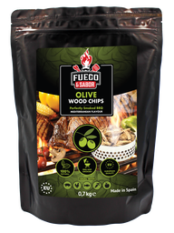 [Fuego-F&S_V3-01-0.7K] Fuego Olive Wood Smoking Chips Nº3, 700Gr