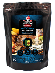 [Fuego-F&S_E3-01-0.7K] Fuego Avocado Wood Smoking Chips Nº3, 700Gr