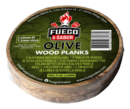 [Fuego-F&S_V-03-110MM] Fuego 3x Olive Wood Grilling Planks, 110mm