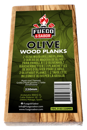[Fuego-F&S_V-02-220MM] Fuego 2x Olive Wood Grilling Planks, 220mm