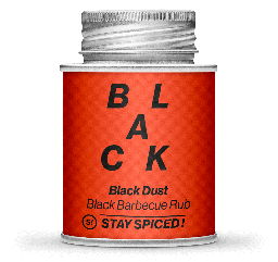 [StaySpiced-60044xM] Black Dust - Black Barbecue Rub 170ml Schraubdose