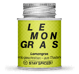 [StaySpiced-50136xM] Lemongras - Zitronengras - grob-geschnitten - thailändisch, 170ml Schraubdose