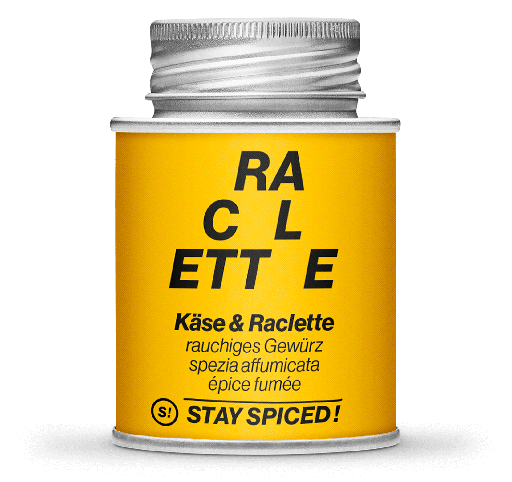 [StaySpiced-60057xM] Raclette & Käse Gewürzmischung, 170ml Schraubdose