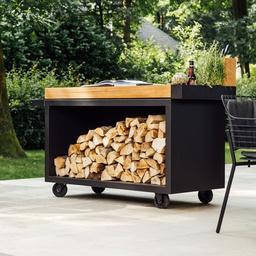[Ofyr-MP-B-135-PRO-TW] OFYR Mise en Place Table Black 135 PRO Bois de Teck