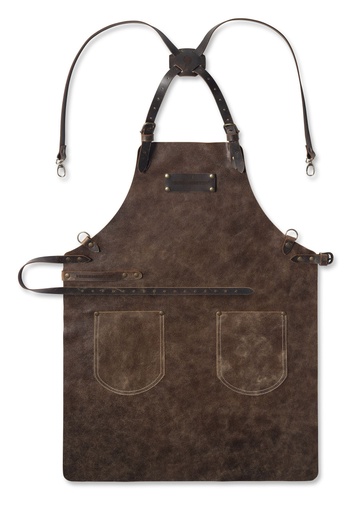 [Feuermeister-8701010303] Feuermeister-Grillschürzen Kreuzberiemung Antikleder cognac T3