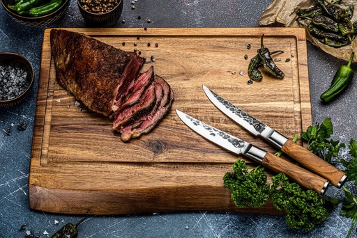 [SDV-OliveSteakmes] Forged 4 Steak Knives