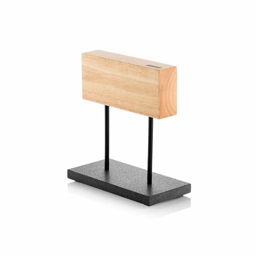 [SDV-MagnEikSteen] Forged Magnetic knife block oak with stone base