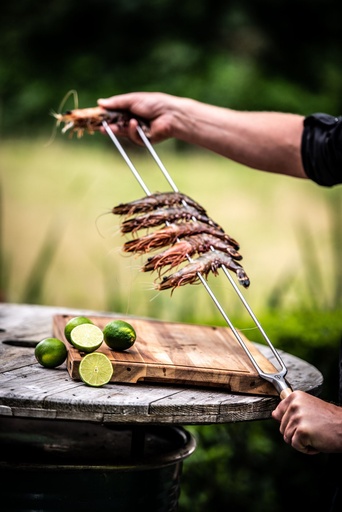 [Forged-5886004] Brochette Olive Churrasco double 50cm