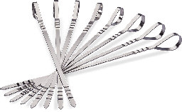 [NAP-70015] Brochettes multifonctionnelles en acier inoxydable ensemble shaslick (8 pièces)