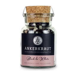 [Ankerkraut-4260347896780] Black &amp; White Pfeffer, 115g im Korkenglas
